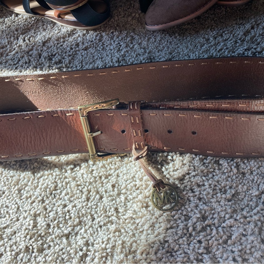 Michael Kors Leather Belt Size Large